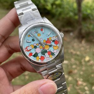 New Arrival: Rolex Oyster Perpetual Ballon Bleu Rainbow Dial, 41mm Featuring the Powerful 3230 No-Gap Integrated Movement