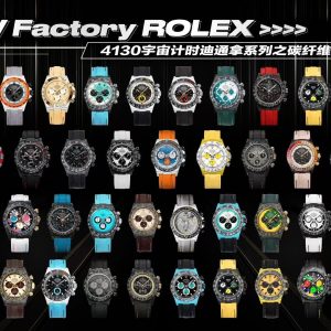 TW Factory ROLEX Cosmograph Daytona Carbon Fiber Custom Edition. This timepiece offers lightweight comfort while maintaining a robust exterior. Each watch features a uniquely patterned carbon fiber material. 【Case】 Dimensions of 40x12.4mm perfectly match the original. TW Factory masterfully crafts the distinctive character of carbon fiber Rolex watches.Exclusively in the market, the entire case, bezel, and caseback are crafted from high-composite carbon fiber and ultra-bright luminous powder. Details undergo hand-finished chamfering and polishing for exceptional texture. 【Bracelet Clasp】The strap features a hand-woven synthetic fiber band, offering breathable comfort and soft texture. 【Movement】Equipped with the latest precise and mature Shanghai 4130 movement, it perfectly delivers powerful functionality—the ultimate value for money!!!