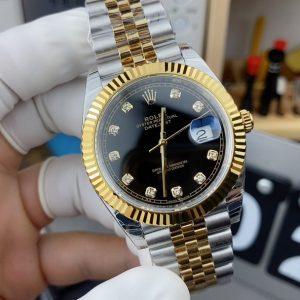Rolex Datejust Two-Tone Black Diamond