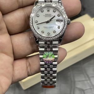 A+ Rolex Datejust Series / 31mm Mother-of-Pearl Dial with Diamond Bezel / Seagull 2824 Automatic Mechanical Movement