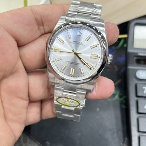 Alternative view of Rolex Oyster Perpetual Series / 41mm Silver Dial / Shanghai 3230 Modified Dandong Automatic Movement with No Dead Space