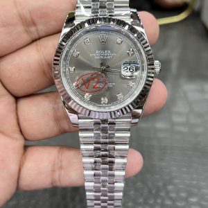 Replica Rolex Datejust Series / 41mm Gray Diamond Datejust 27 Jewels / Powered by Shanghai-modified Dandong 3235 Automatic Mechanical Movement