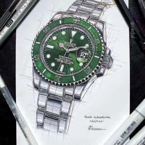 Green Submariner art print, so beautiful! 😄😄😄