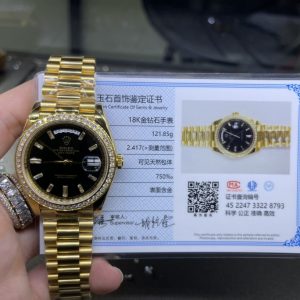Custom Rolex Datejust 41mm Case + Dial Markers Set with Genuine South African Diamonds💎 Case wrapped in 18K gold Thick gold plating, dazzling golden luster Detail sharing (Specializing in market-grade South African genuine diamond setting, 18K gold, 24K gold plating. Gold plating achieves K-gold effect at minimal cost. Genuine gold coating ensures surface never fades.) Actual photos upon shipment