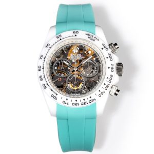 TW Factory ROLEX Cosmograph Daytona Series Custom Edition. This timepiece is not only lightweight to wear but also boasts a robust exterior. Each watch features uniquely crafted materials. 【Case】 The watch dimensions of 40x12.4mm perfectly match the original. TW Factory masterfully captures Rolex's distinctive elegance. Exclusively in the market, the entire case is meticulously hand-finished with chamfered and polished edges, delivering exceptional texture.【Bracelet Clasp】Features an imported rubber strap that's breathable, comfortable, and soft to the touch. 【Movement】Equipped with the latest precise and mature Dandong 4802 movement, delivering powerful functionality at an unbeatable value—the ultimate in cost-performance!