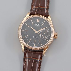 TWC Rolex Cellini Series 1⃣️ Features the 3195 automatic winding movement with quick-set hour hand and quick-set moon phase, matching the genuine model's functions. 2⃣️ Monocoque middle case with screw-down caseback and winding crown. 3⃣️ Structural dimensions and thickness identical to the original: 39mm diameter, 12.5mm thickness. 4⃣️ Domed sapphire crystal, premium Italian full-grain leather strap with edge stitching. Achieves time adjustment, thickness, and structure identical to the original.