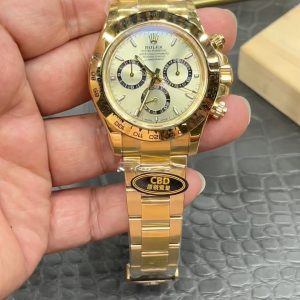 CBD Rolex Daytona Series / Solid Gold Daytona 40mm*12.4mm / Dandong 4131 Automatic Chronograph Mechanical Movement / Super Weight 214g
