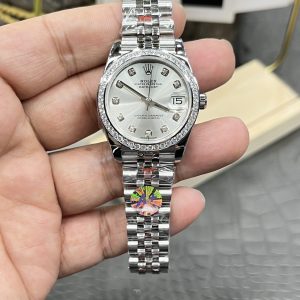 A+ Rolex Datejust Series / 31mm Silver Dial Diamond Bezel / Seagull 2824 Automatic Mechanical Movement