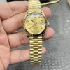 GS Rolex Datejust Series / 31mm Solid Gold Diamond Dial / Powered by Hangzhou Cal.2236 Automatic Mechanical Movement