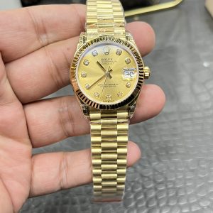 GS Rolex Datejust Series / 31mm Solid Gold Diamond Dial / Powered by Hangzhou Cal.2236 Automatic Mechanical Movement