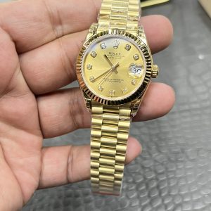 Alternative view of GS Rolex Datejust Series / 31mm Solid Gold Diamond Dial / Powered by Hangzhou Cal.2236 Automatic Mechanical Movement