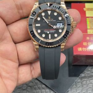 Rolex Yacht-Master Rose Gold / 40mm Rubber Strap / Shanghai Movement Modified to Dandong 3235 Automatic Mechanical