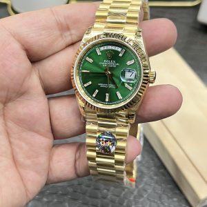 Alternative view of Rolex Datejust/36mm Solid Gold Green Dial/Shanghai 2834 Automatic Mechanical Movement