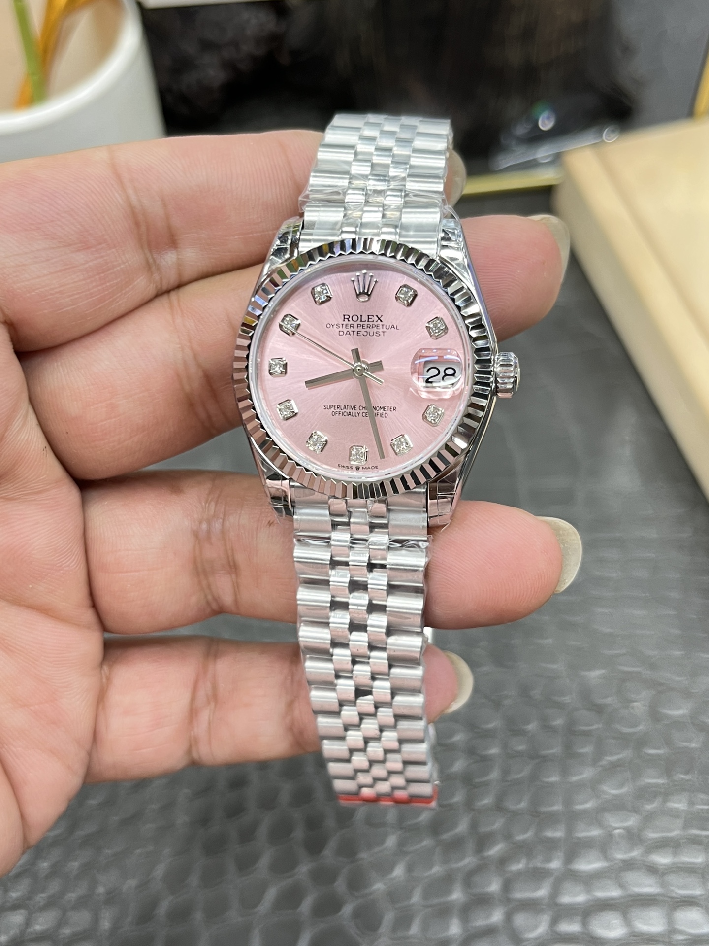 GS Rolex Datejust Series / 31mm Pink Diamond Dial / Powered by Hangzhou Cal.2236 Automatic Mechanical Movement - Image 2