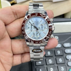 BT Rolex Daytona Series / 40mm Ice Blue Dial with Diamond Bezel / Powered by Dandong 4130 Automatic Chronograph Movement