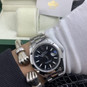 Royal Authentic  Rolex Datejust Black Dial Men's Watch