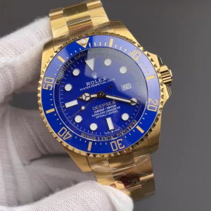 Rolex Solid Gold Blue Submariner / 44mm /