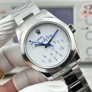 Alternative view of VS.v2 "Lightning" Edition: Blue Dial, Black Dial, White Dial, Digital Dial Vs Factory, ROLEX Rolex Milgauss Series, 🏅️ Authentic Triple-Code Match, NFC-Enabled! Quality Guaranteed! 116400 Lightning Hands, Green Sapphire Crystal, 904L Steel Highest Version, Blue Dial, Green Dial, White Dial, Black Dial! Anti-Magnetic Dual-Layer Case Back! ✅✅✅ Synchronized green sapphire crystal, custom solid-pivot 3131 integrated movement. Dimensions: 40mm. Oystersteel forged steel case. 📸 Crafted from 904L steel—a superalloy widely used in high-tech, aerospace, and chemical industries, ensuring exceptional corrosion resistance.Oystersteel is exceptionally durable and polishable, maintaining its beauty even in the harshest environments. The electric blue dial, paired with green sapphire crystal, complements the iconic lightning-shaped seconds hand.Rolex Milgauss—A Tribute to Science! Authenticated by the watch's ⌚️ reference code 6R9999V6 (three-code matching), complete with NFC card. Genuine replica, crafted by VS Factory. Actual photos upon shipment. 🎁 The ultimate luxury gift recommendation! 💥 Authentic VS Factory quality—exclusive craftsmanship. 📷