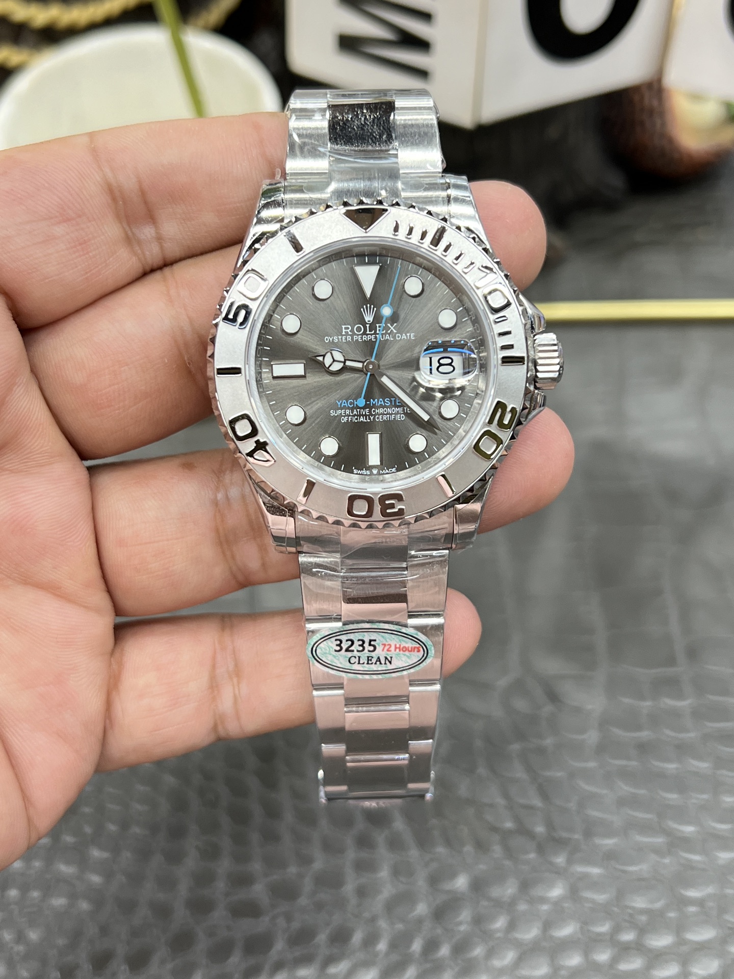 Rolex-Style Grey Yacht-Master Replica / 40mm / Shanghai 3235 Automatic Mechanical Movement