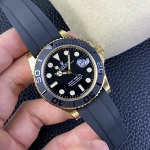 Clean Factory C Factory Gold Yacht-Style Series 226658, featuring the most authentic yellow electroplated finish available. Powered by the 3235 movement. All accessories and details are identical to the 226659 white gold model. C Factory quality. Absolutely no compromise.