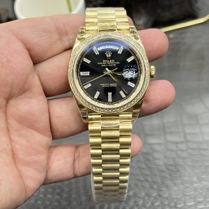 GS Rolex Day-Date / 40mm Black Ice Sugar Dial / Seagull 3255 Automatic Mechanical Movement / Weighted Version 180g