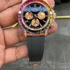 CBD Rolex Private Customization Daytona Series / 40mm Rainbow Daytona / Dandong 4130 Automatic Chronograph Mechanical Movement / Super Weighted 153g