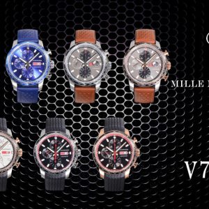 🇧🇪 V7's Ultimate Chopard Masterpiece Proudly Presented by Seven Stars Chopard Racing Series Premium Collection The Ultimate Masterpiece Exceptional Aesthetics Top-Tier Craftsmanship 1. V7 Factory is the industry's sole entity to acquire the Chopard Classic Racing Series limited-edition timepiece for molding. This watch presents exceptionally high difficulty across all details.V7 spent over a year and dozens of revisions to achieve a perfect clone. As shown in the simple disassembly of the watch, every aspect maintains perfect consistency, presenting the authentic original aura. 2. This Racing Series chronograph features exceptionally rich details on both the dial and case back. As illustrated, V7's dial perfectly replicates the original's color and texture, with printing indistinguishable from the genuine article.Notably, the watch is fitted with an exceptionally large, ultra-clear sapphire crystal boasting industry-leading transparency, perfectly matching the genuine piece. Crucially, the sapphire incorporates an integrated date magnifier identical to the authentic version (unlike Rolex's surface-mounted magnifier). This highly cost-intensive technique is unique in the industry, delivering truly commendable results!3. V7 Factory maintains rigorous standards, focusing on both form and function. Though the movement remains hidden beneath the solid caseback, they eschew the common practice of using unfinished 7750 movements. Instead, they custom-engineered an optimized, precision-finished 7750 movement that mirrors the genuine article. Both performance and aesthetics achieve near-perfect alignment with the original, and internal components are fully interchangeable with authentic parts.The crown and crown tube's shape and dimensions are professionally customized to match the genuine article. 4. V7 Factory upholds its signature masterful case craftsmanship. The case diameter, thickness, lines, and curves are 100% identical to the genuine piece. The square pattern filling on the case back is cloned using identical materials and techniques as the genuine version, with crisp, bold engravings that are incredibly convincing!5. V7 Factory leaves no detail overlooked: the fishscale pattern and engravings inside the case back, screw positions, engraving depth, outer ring, and sapphire components all achieve perfection, enabling seamless replacement with genuine parts.6. V7 Factory's industry-exclusive design features a genuine imported rubber strap with perforated outer leather lining, replicating the ultra-thin calfskin appearance. The inner rubber surface showcases a 1960s-style Dunlop tire tread pattern.Visually and tactilely indistinguishable from the genuine article, the newly molded folding clasp faithfully replicates the original's structure, material, and polish—a flawless clone! V7 Factory's strap and clasp craftsmanship and materials represent the industry's pinnacle, with costs reaching several times the standard industry norm.7. The hands are meticulously crafted, with length, angle, width, pinholes, and color all matching the genuine article. Finishing is exceptionally precise! 8. The V7 dial perfectly replicates the genuine piece's color, texture, pattern, and calendar font. Even the highly challenging inner shadow hour markers are precisely matched.9. V7 Factory's luminescence synchronizes with the original, utilizing premium Swiss-imported luminous material for exceptionally strong night visibility. The V7's even luminescent filling even surpasses the genuine article in effect!10. The Chopard Racing watch faithfully preserves the series' classic style—robust, clear, elegant, and practical. Designed as a sporty timepiece for racing enthusiasts, it remains exceptionally stylish even when paired with formal attire. With a 44mm diameter and 14mm thickness, it offers extreme comfort on the wrist. This V7 masterpiece delivers pure, authentic quality—truly worth owning!