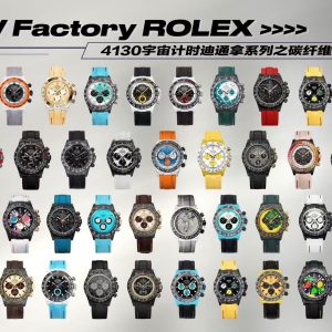 TW Factory ROLEX Cosmograph Daytona Carbon Fiber Custom Edition. This timepiece offers lightweight comfort while maintaining a robust exterior. Each watch features a uniquely patterned carbon fiber material. 【Case】 Dimensions of 40x12.4mm perfectly match the original. TW Factory masterfully crafts the distinctive character of carbon fiber Rolex watches.Exclusively in the market, the entire case, bezel, and caseback are crafted from high-composite carbon fiber and ultra-bright luminous powder. Details undergo hand-finished chamfering and polishing for exceptional texture. 【Bracelet Clasp】The strap features a hand-woven synthetic fiber band, offering breathable comfort and soft texture. 【Movement】Equipped with the latest precise and mature Shanghai 4130 movement, it perfectly delivers powerful functionality—the ultimate value for money!!!