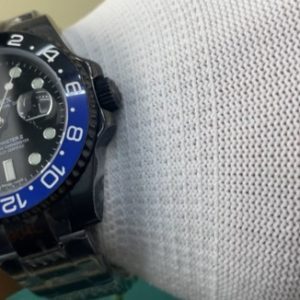 Royal Real-Life Footage: Rolex GMT-Master II Customized All-Black Steel Watch Video Appreciation