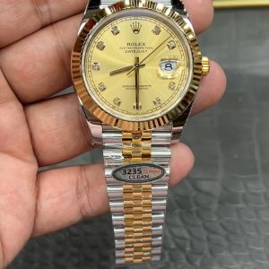 CVS Rolex Datejust / 41mm Two-Tone Diamond Dial / Shanghai-Modified Dandong 3235 Integrated Automatic Movement