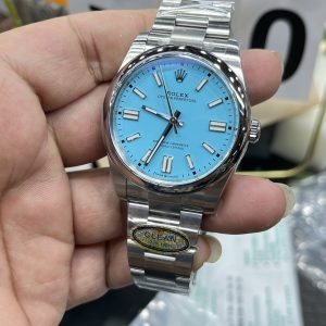 Alternative view of Rolex Oyster Perpetual Series / 41mm Tiffany Blue / Shanghai 3230 Modified Dandong Automatic Movement with No Dead Space