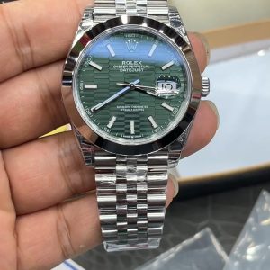 vs Rolex Datejust Green Dial Checkered Pattern Five-Link Bracelet/41mm/Dandong 3235 Automatic Mechanical Movement