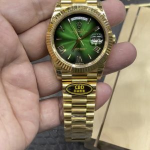 CBD Rolex Day-Date / 40mm Casino Green Dial / Seagull 3255 Automatic Mechanical Movement / Super Weighted 210g