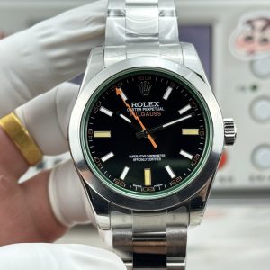 VS.v2 "Lightning" Edition: Blue Dial, Black Dial, White Dial, Digital Dial Vs Factory, ROLEX Rolex Milgauss Series, 🏅️ Authentic Triple-Code Match, NFC-Enabled! Quality Guaranteed! 116400 Lightning Hands, Green Crystal 904L Highest Version, Blue Dial, Green Dial, White Dial, Black Dial! Anti-Magnetic Dual Case Back! ✅✅✅ Synchronized green sapphire crystal, custom solid-pivot 3131 integrated movement. Dimensions: 40mm. Oystersteel forged steel case crafted from 904L steel—a superalloy widely used in high-tech, aerospace, and chemical industries, ensuring exceptional corrosion resistance.Oystersteel is exceptionally durable and polishable, maintaining its aesthetic appeal even in the harshest environments. The electric blue dial, paired with green sapphire crystal glass, complements the iconic lightning-shaped seconds hand.Rolex Milgauss—A Tribute to Science! Authenticated by the watch's ⌚️ code 6R9999V6 (three codes matching), complete with NFC card. Genuine replica, crafted by VS Factory. Actual photos upon shipment. 🎁 The ultimate luxury gift recommendation! 💥 Authentic VS Factory quality—exclusive excellence. 📷