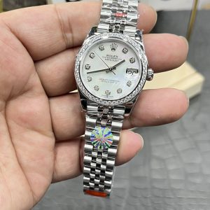 Alternative view of A+ Rolex Datejust Series / 31mm Mother-of-Pearl Dial with Diamond Bezel / Seagull 2824 Automatic Mechanical Movement