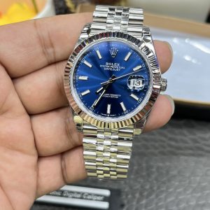 Alternative view of vs Rolex Datejust Blue Dial/41mm/Dandong 3235 Automatic Mechanical