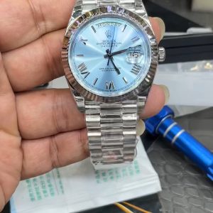 GS Rolex Day-Date with Balance Weight / 41mm Ice Blue Dial / Shanghai 3255 Automatic Mechanical Movement / 171g Weight