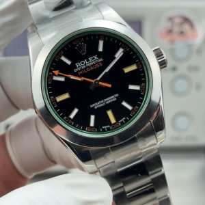 VS.v2 "Lightning" Edition: Blue Dial, Black Dial, White Dial, Digital Dial Vs Factory, ROLEX Rolex Milgauss Series, 🏅️ Authentic Triple-Code Match, NFC-Enabled! Quality Guaranteed! 116400 Lightning Hands, Green Sapphire Crystal, 904L Steel Highest Version, Blue Dial, Green Dial, White Dial, Black Dial! Anti-Magnetic Dual-Layer Case Back! ✅✅✅ Synchronized green sapphire crystal, custom solid-pivot 3131 integrated movement. Dimensions: 40mm. Oystersteel forged steel case. 📸 Crafted from 904L steel—a superalloy widely used in high-tech, aerospace, and chemical industries, ensuring exceptional corrosion resistance.Oystersteel is exceptionally durable and polishable, maintaining its beauty even in the harshest environments. The electric blue dial, paired with green sapphire crystal glass, complements the iconic lightning-shaped seconds hand.Rolex Milgauss—A Tribute to Science! Authenticated by the watch's ⌚️ reference code 6R9999V6 (three codes matching), complete with NFC card. Genuine replica, crafted by VS Factory. Actual photos upon shipment. 🎁 The ultimate luxury gift recommendation! 💥 Authentic VS Factory quality—exclusive craftsmanship. 📷