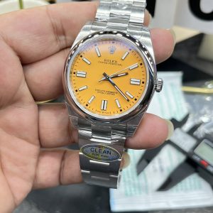 Alternative view of Rolex Oyster Perpetual Replica / 36mm Yellow Dial / Shanghai 3230 Automatic Mechanical Movement
