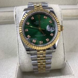 Alternative view of Royal Authentic  Rolex Datejust Green Dial Watch