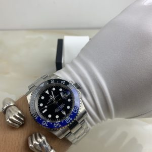 Alternative view of Royal Authentic  Rolex GMT-Master II Black and Blue Bezel Men's Watch A highly sought-after model among many Rolex enthusiasts.