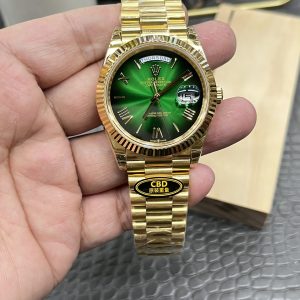 CBD Rolex Day-Date / 40mm Casino Green Dial / Seagull 3255 Automatic Mechanical Movement / Super Weighted 210g
