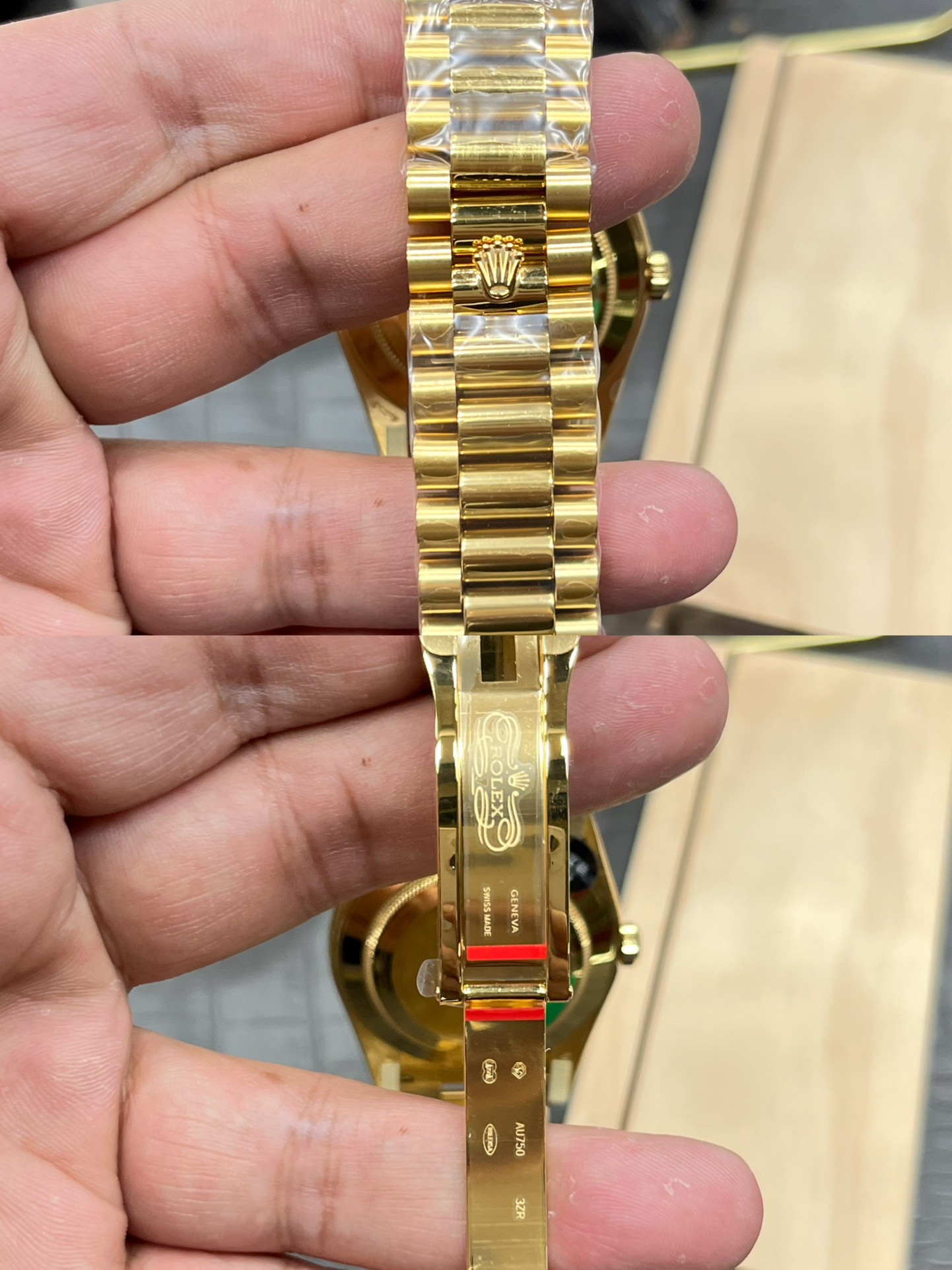 CBD Rolex Day-Date / 40mm Yellow Ice Sugar-Coated Moissanite Bezel / Seagull 3255 Fully Automatic Mechanical Movement / Super Weighted 209g - Image 8