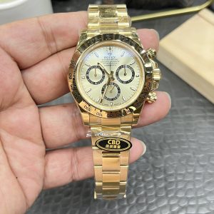 CBD Rolex Daytona Series / Solid Gold Daytona 40mm*12.4mm / Dandong 4131 Automatic Chronograph Mechanical Movement / Super Weight 214g