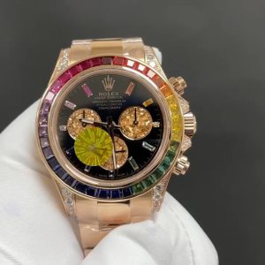 Today's Pick🌐 Rolex Rainbow Datejust Rose Gold & Platinum Dial 40mm 7750 Movement  Top-tier Quality  Actual Photos Before Shipping✈️