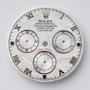 Alternative view of Now Accepting Pre-orders! Rolex Daytona "Genuine Meteorite" Dial Substitute, sourced from distant outer space. Crafted from Swedish-imported Muonionalusta meteorite iron, each piece is meticulously selected for its unique Weidmann's pattern—a crisscrossed interplay of iron and nickel. From raw material selection to final production, the scrap rate is exceptionally high. Manufactured according to authentic Swiss craftsmanship,After undergoing twenty meticulous processes, it bids farewell to the visual fatigue caused by the earthy cement tones of raw meteorite black and gray. It restores the most authentic feel of the genuine article, further highlighting the three key characteristics: white, bright, and sparkling. This exquisite and one-of-a-kind meteorite dial delivers a perfect visual feast. Seemingly ordinary, yet every watch featuring this meteorite dial becomes a "unique piece."
