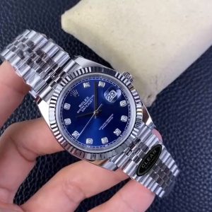 Factory C Blue Dial Diamond Logbook