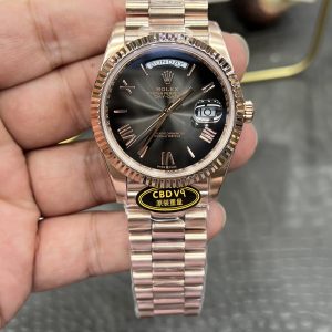 CBD Rolex Day-Date / 40mm Rose Gold Gray Dial V9 Upgrade Edition / Powered by Hangzhou 3255 Automatic Mechanical Movement / Superbly Balanced at 208g