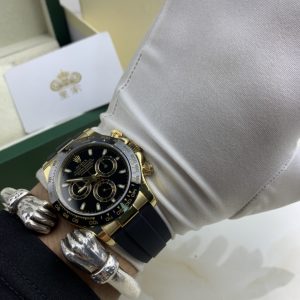 Alternative view of Royal Authentic  Rolex Black Gold Daytona Men's Chronograph Watch Diameter: 40mm