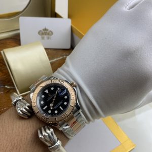 Alternative view of Authentic Royal Rolex Yacht-Master Black Dial Watch Size: 40mm Have you ever seen a black dial?